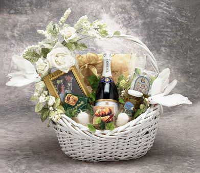 Wedding Wishes Gift Basket Lg,