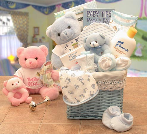 Sweet Baby of Mine Baby New Baby Basket -Blue/Pink