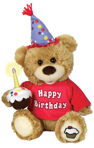 Happy Birthday Light Up Candle Plush Bear