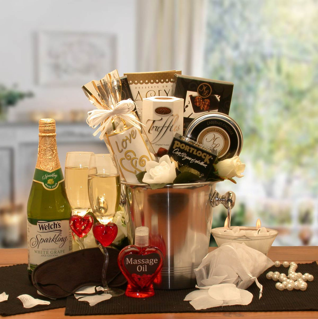 Romantic Evening for Two Deluxe Gift Basket