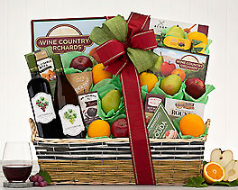 Edenbrook Vineyards Wine and Fruit Gift Basket
