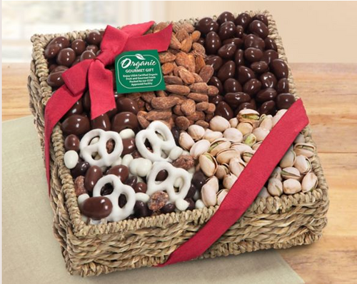 Mendocino Organic Chocolate and Nut Gift Basket